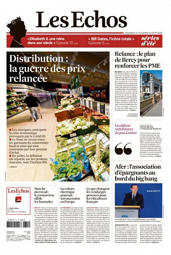 Les Echos du Vendredi 14 et Samedi 15 Août 2020