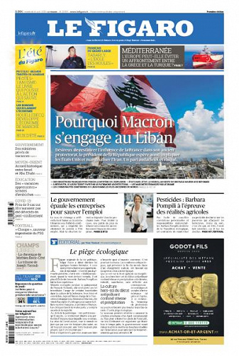 Le Figaro du Vendredi 14 Août 2020