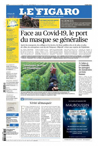 Le Figaro du Mercredi 19 Août 2020