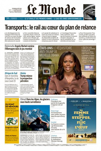 Le Monde du Mercredi 19 Août 2020