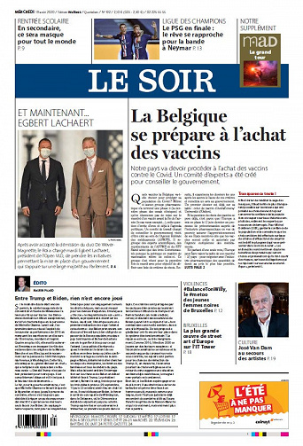 Le Soir - Mercredi 19 Août 2020