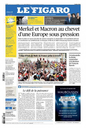Le Figaro du Jeudi 20 Août 2020