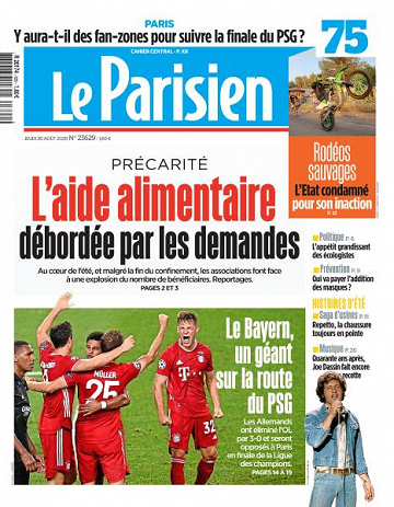 Le Parisien du Jeudi 20 Août 2020