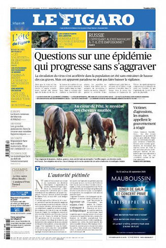 Le Figaro du Vendredi 21 Août 2020