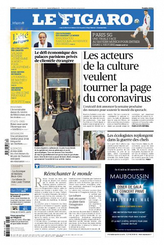 Le Figaro du Samedi 22 et Dimanche 23 Août 2020