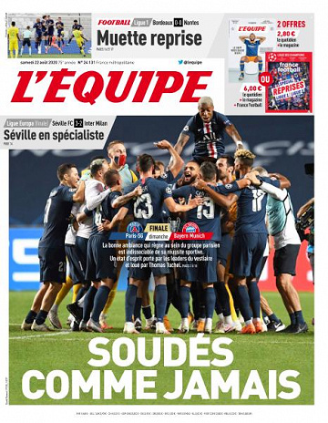 L’equipe du Samedi 22 Août 2020