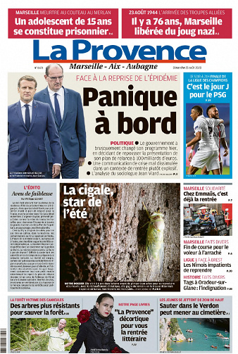 La Provence  Marseille - Dimanche 23 août 2020