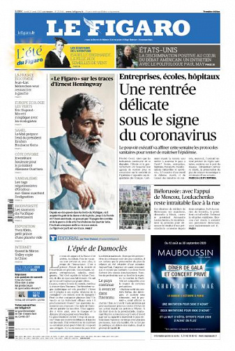 Le Figaro du Lundi 24 Août 2020