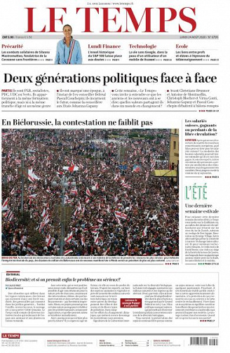 Le Temps - 24 Août 2020