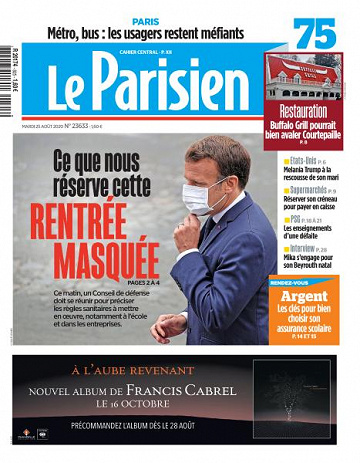 Le Parisien du Mardi 25 Août 2020