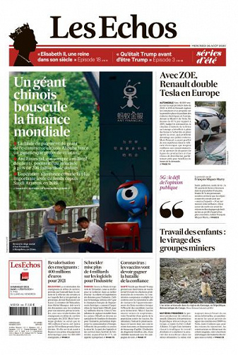 Les Echos du Mercredi 26 Août 2020