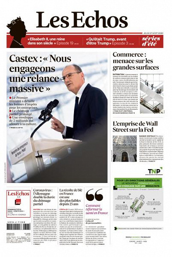 Les Echos du Jeudi 27 Août 2020