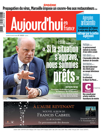Aujourd’hui en France du Jeudi 27 Août 2020