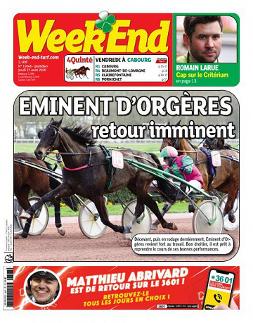 Week end du jeudi 27 aout 2020