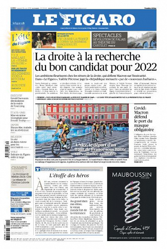 Le Figaro du Samedi 29 et Dimanche 30 Août 2020