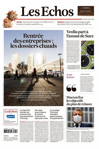 Les Echos du Lundi 31 Août 2020