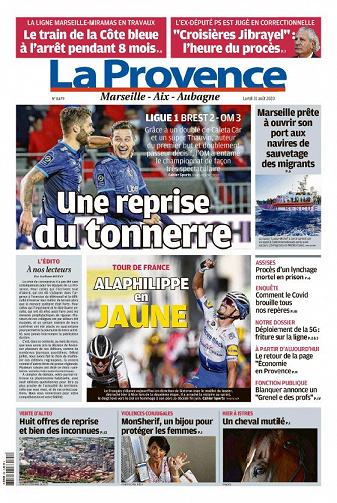 La Provence Marseille - Lundi 31 Août 2020