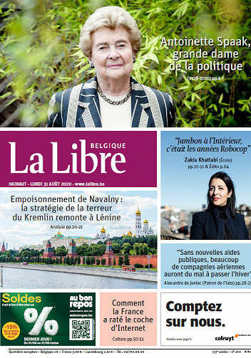 La Libre Belgique-Hainaut - Lundi 31 août 2020