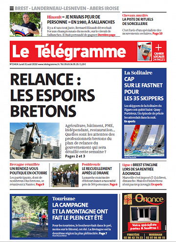 Le Télégramme Brest - Lundi 31 août 2020