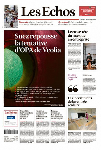 Les Echos du Mardi 1er Septembre 2020