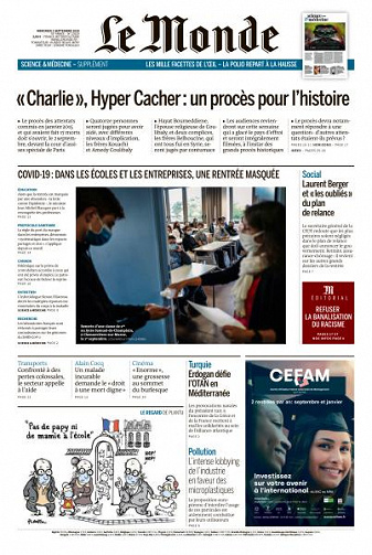 Le Monde du Mercredi 2 Septembre 2020