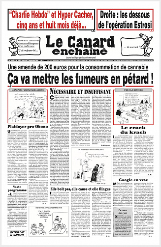 Le canard enchaîné N°5208 - 2 Septembre 2020