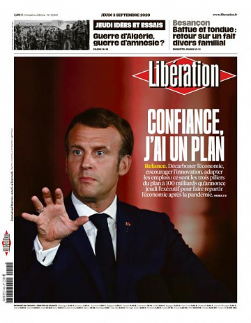 Libération du Jeudi 3 Septembre 2020