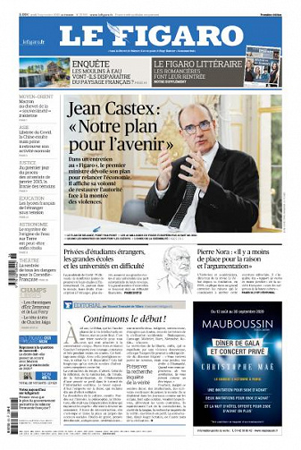 Le Figaro du Jeudi 3 Septembre 2020