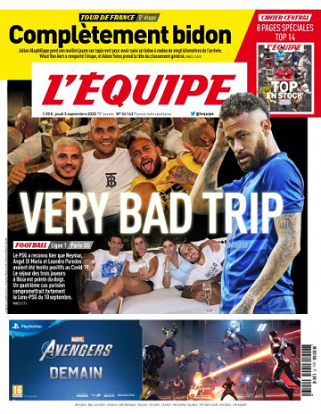 L’equipe du Jeudi 3 Septembre 2020