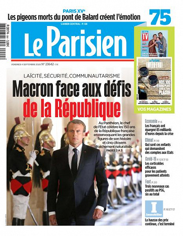 Le Parisien du Vendredi 4 Septembre 2020
