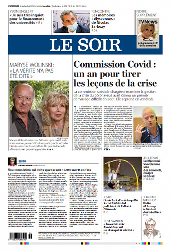 Le Soir Edition Bruxelles - Vendredi 4 Septembre 2020
