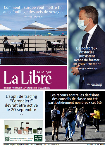 La Libre Belgique-Hainaut - Vendredi 4 Septembre 2020