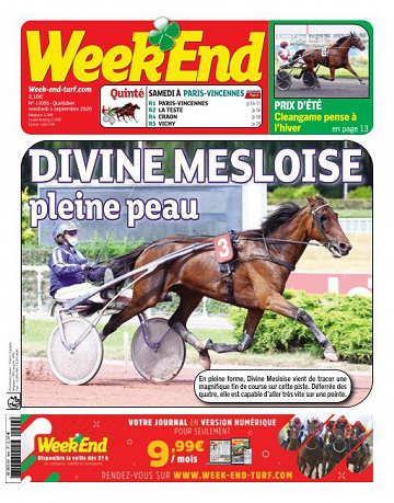 Week end du vendredi 04 septembre 2020