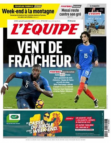 L’equipe du Samedi 5 Septembre 2020