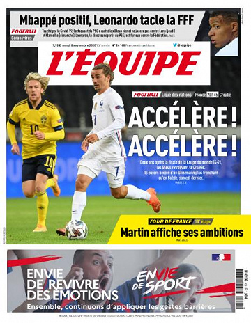 L’equipe du Mardi 8 Septembre 2020