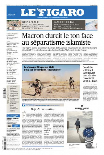 Le Figaro du Mercredi 9 Septembre 2020