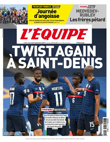 L’equipe du Mercredi 9 Septembre 2020