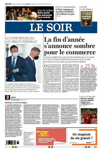 Le Soir - Mercredi 9 Septembre 2020