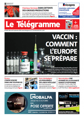 Le Télégramme Brest - Mercredi 9 Septembre 2020