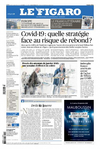 Le Figaro du Jeudi 10 Septembre 2020