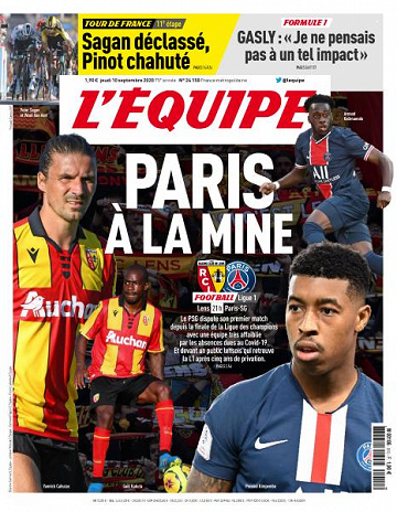 L’equipe du Jeudi 10 Septembre 2020