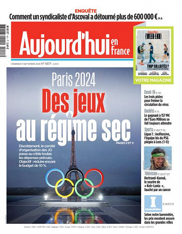Aujourd’hui en France - 11 Septembre 2020
