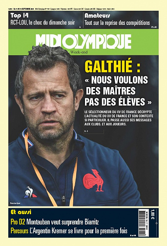 Midi olympique vert du vendredi 11 septembre 2020