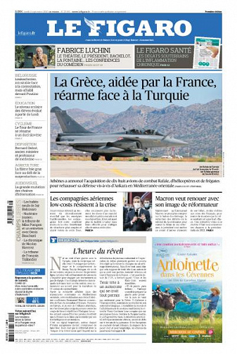Le Figaro du Lundi 14 Septembre 2020