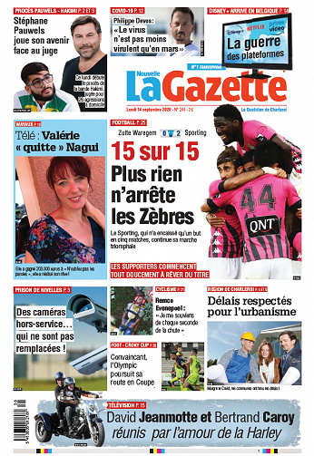 La Nouvelle Gazette  Charleroi - Lundi 14 Septembre 2020