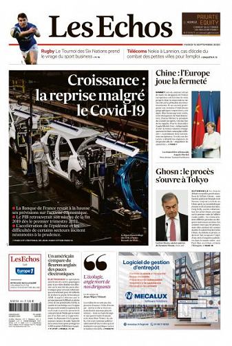 Les Echos du Mardi 15 Septembre 2020