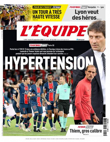 L’equipe du Mardi 15 Septembre 2020
