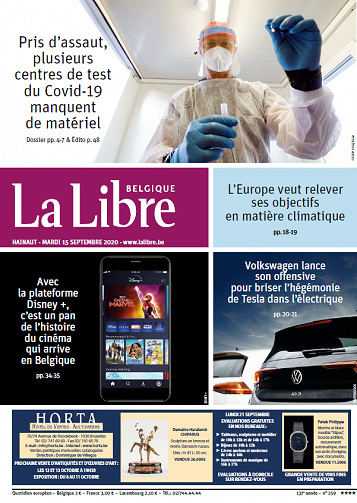 La Libre Belgique-Hainaut - Mardi 15 Septembre 2020