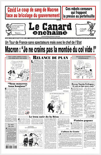 Le Canard Enchaîné N°5210 - 16 Septembre 2020