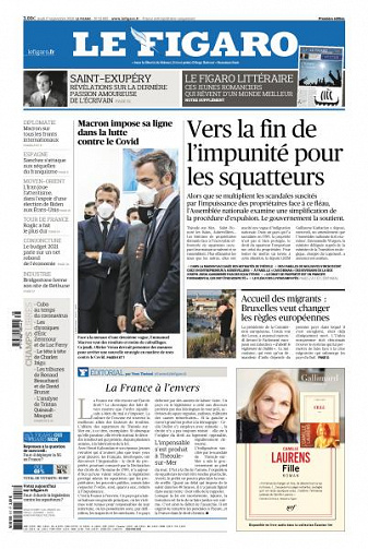 Le Figaro du Jeudi 17 Septembre 2020